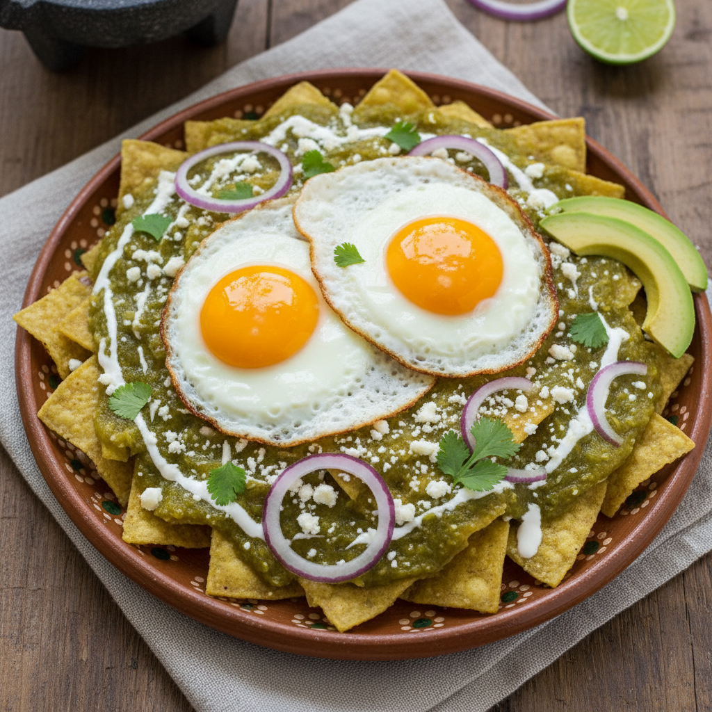 Chilaquiles Verdes con Huevo Estrellado