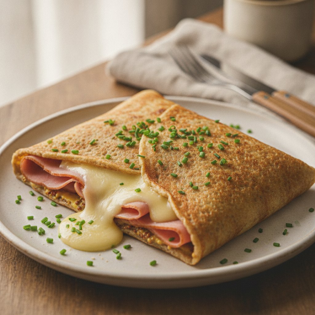 Ham and Cheese Crepe Wrap (Gluten-Free)