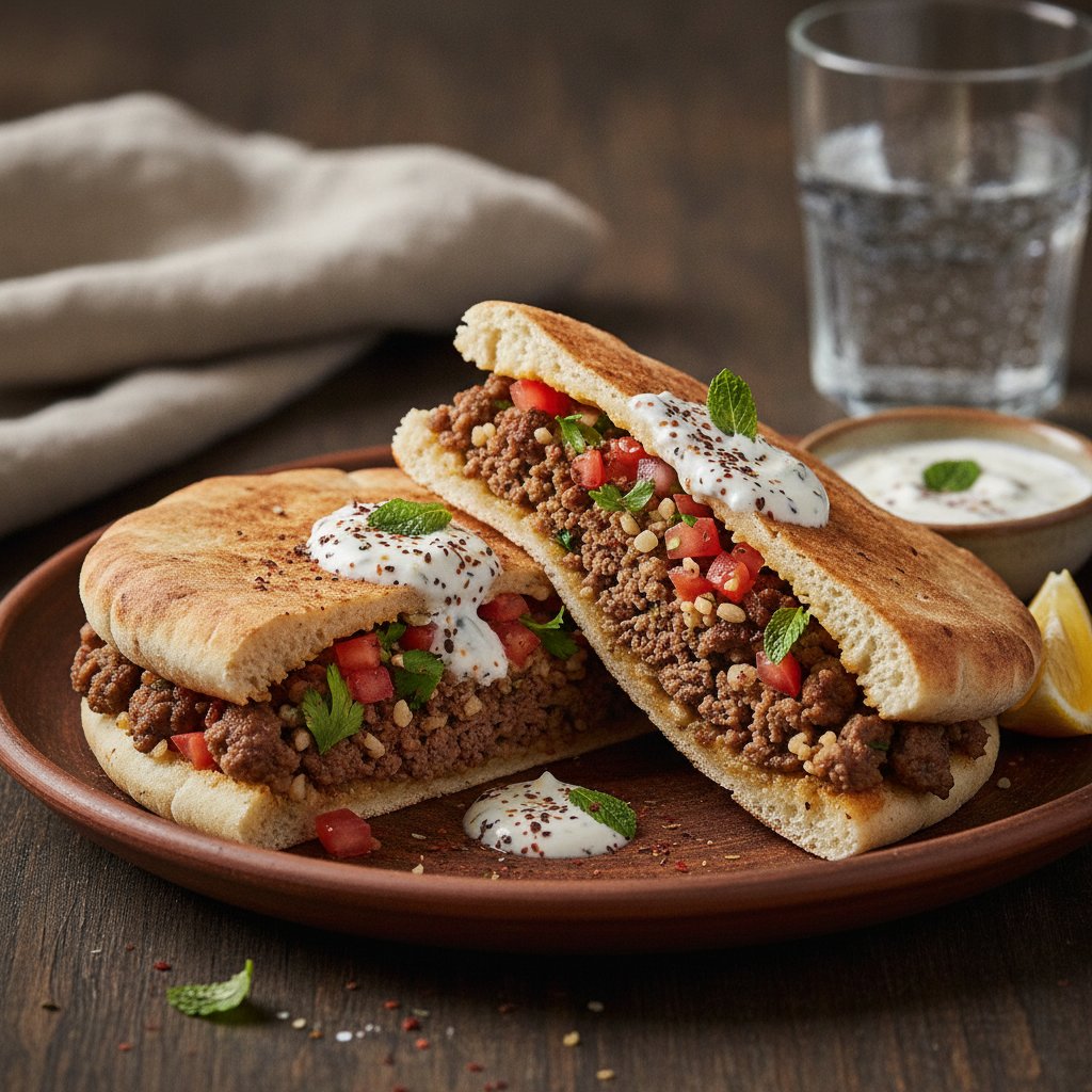 Fried Meat and Bulgur Sandwich (Low-Calorie)