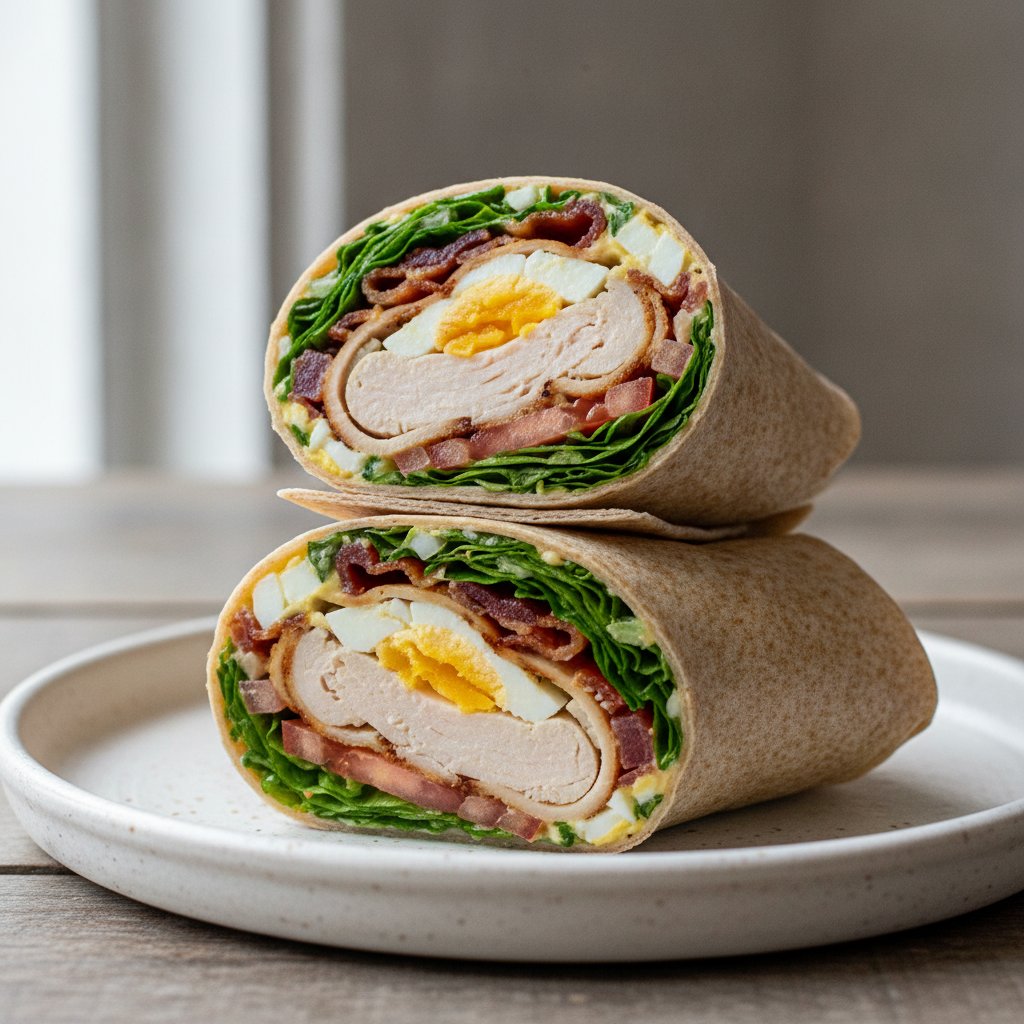 Turkey Club Wrap (High-Protein)
