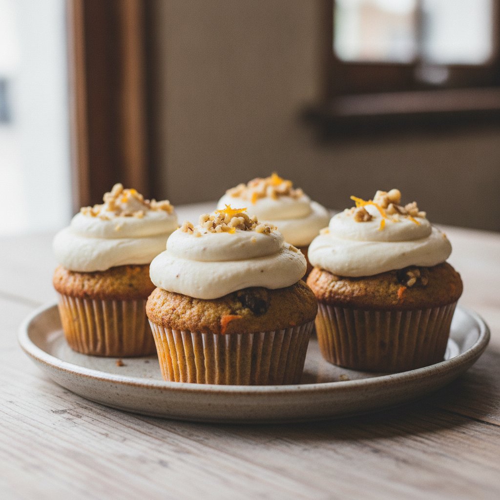 Carrot Cake Cupcakes with Cream Cheese Frosting