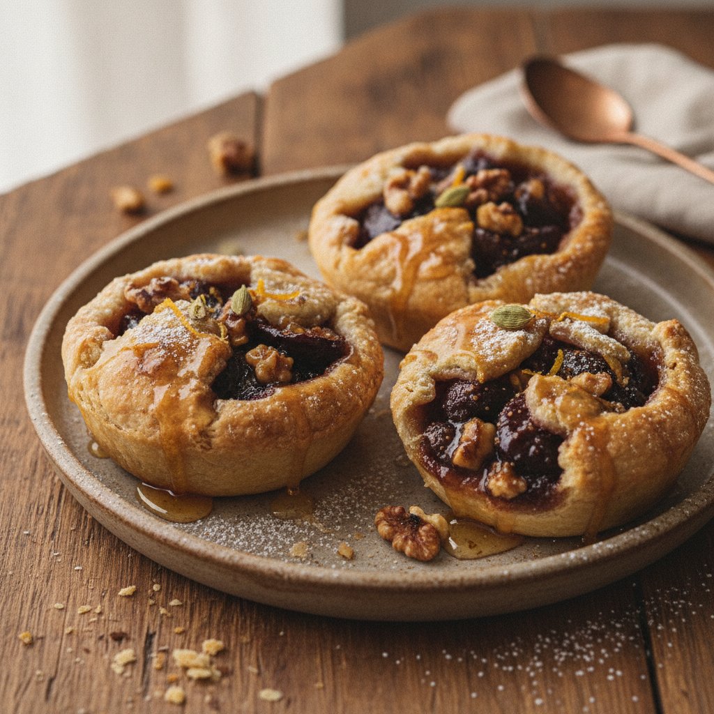 Fig and Walnut Pastry Pies