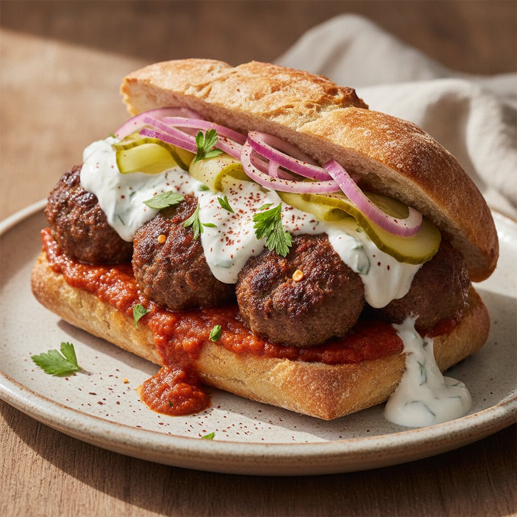 Spiced Meatball Sandwich