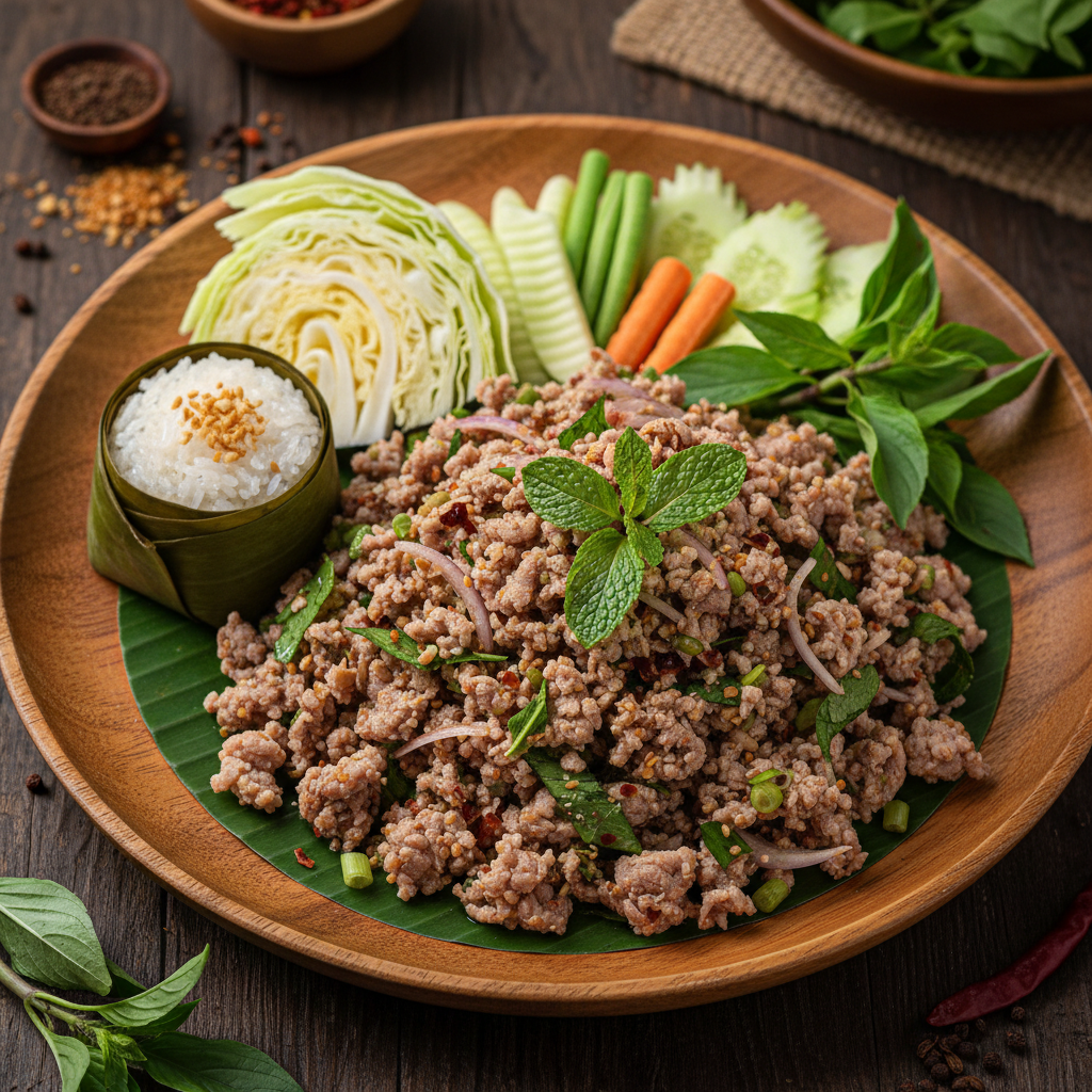 Northern Thai Spiced Minced Pork — Lap Meuang Moo