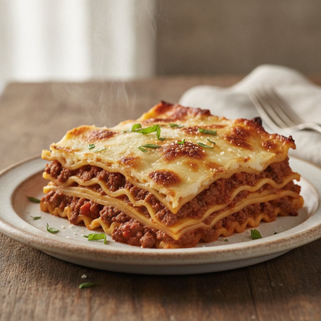 Baked Layered Pasta with Meat Sauce