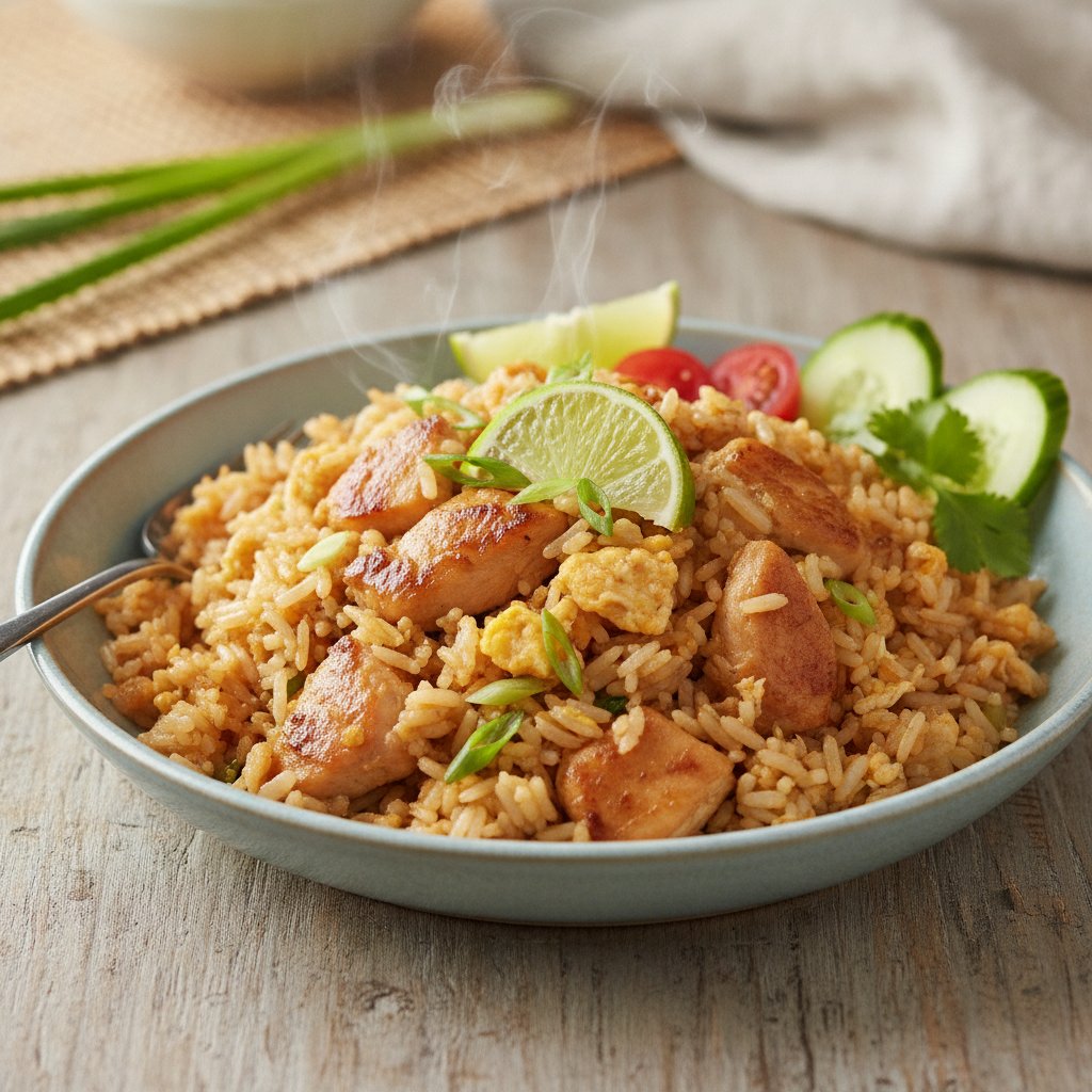 Thai Fried Rice With Chicken