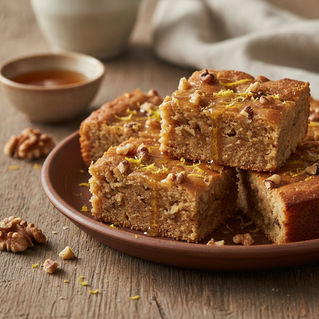 Honey Yogurt Walnut Bars