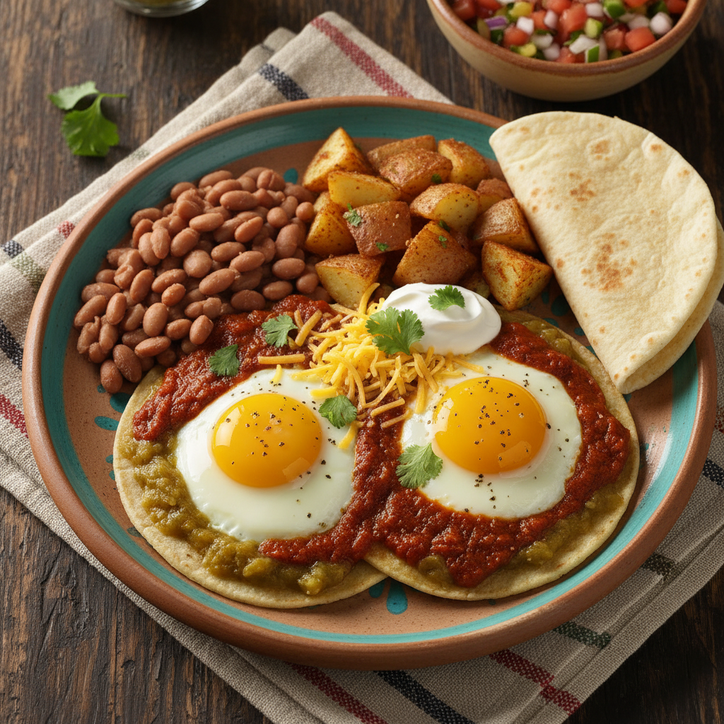 New Mexico Huevos Rancheros Plate
