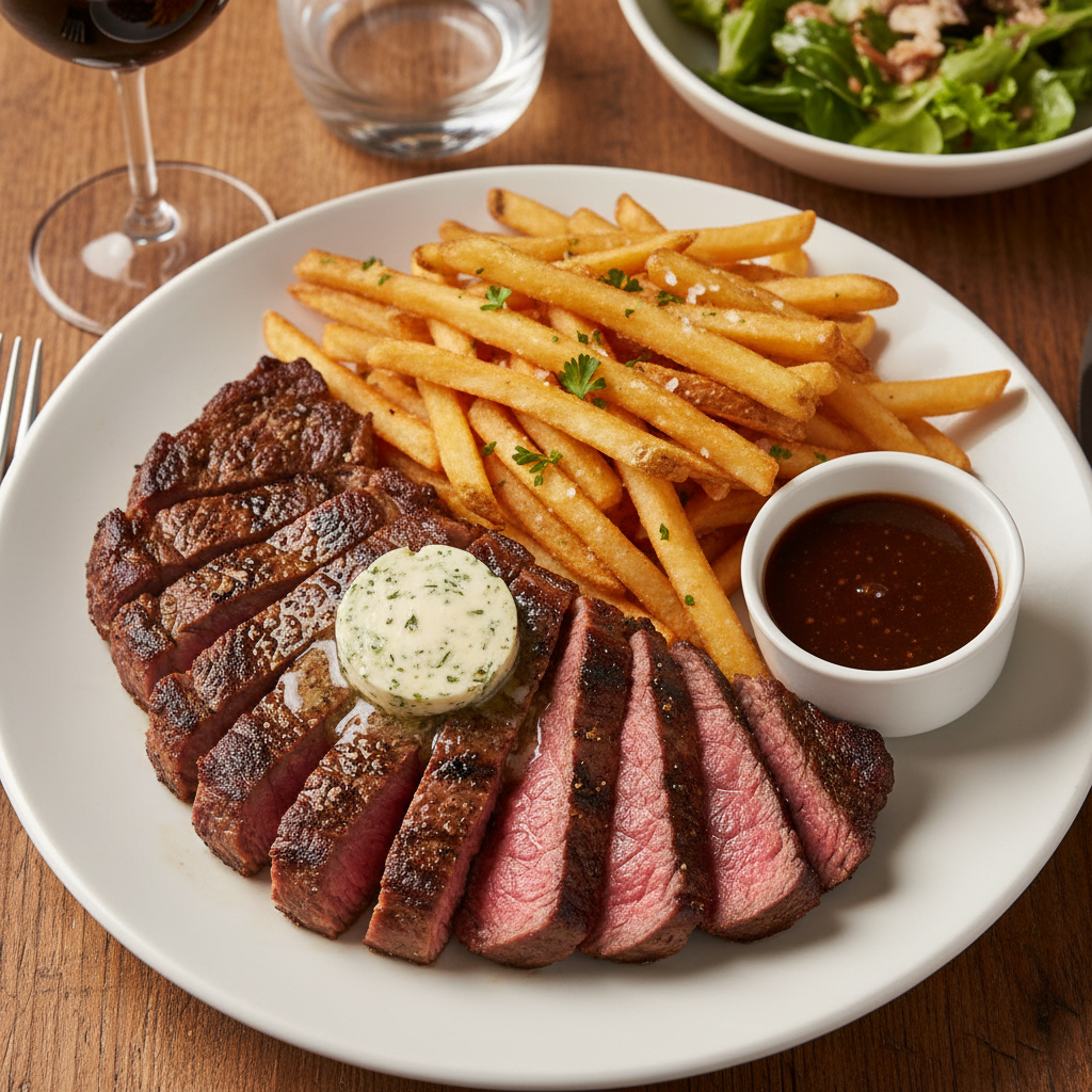 Lean Sirloin with Crispy Oven Fries — Steak Frites