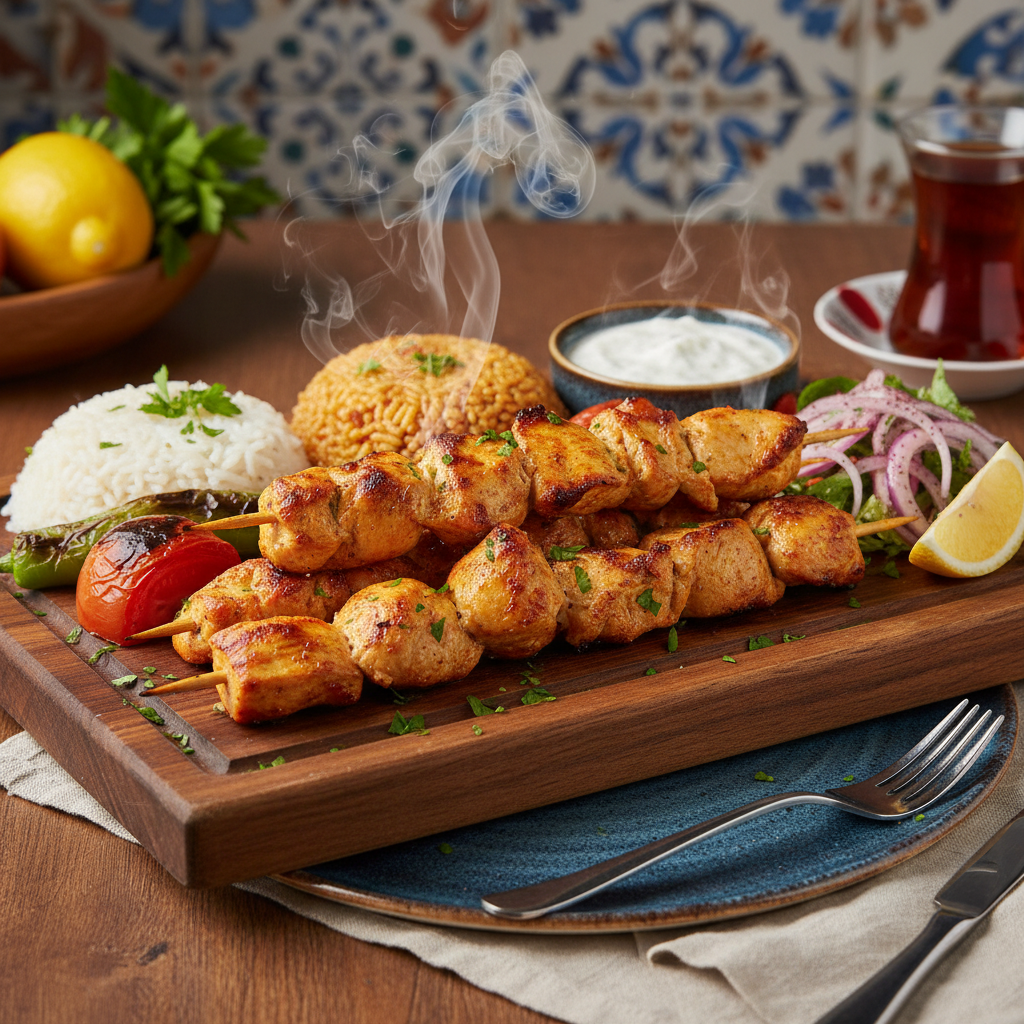 Grilled Marinated Chicken Skewers — Tavuk Shish