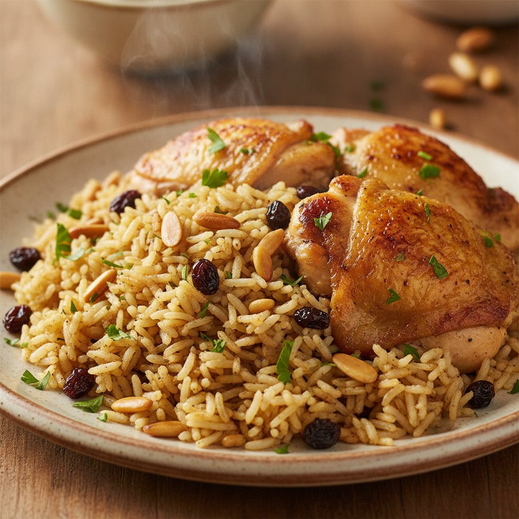 Chicken and Rice with Almonds