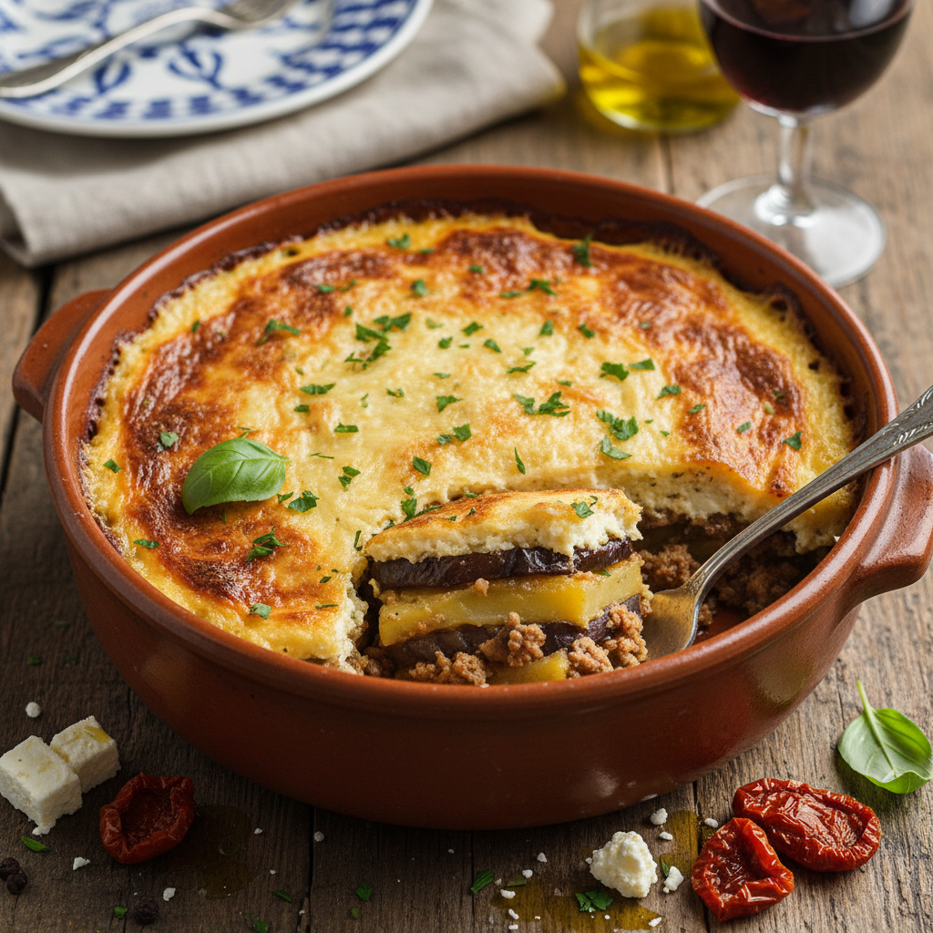Spiced Lamb and Eggplant Casserole — Moussaka