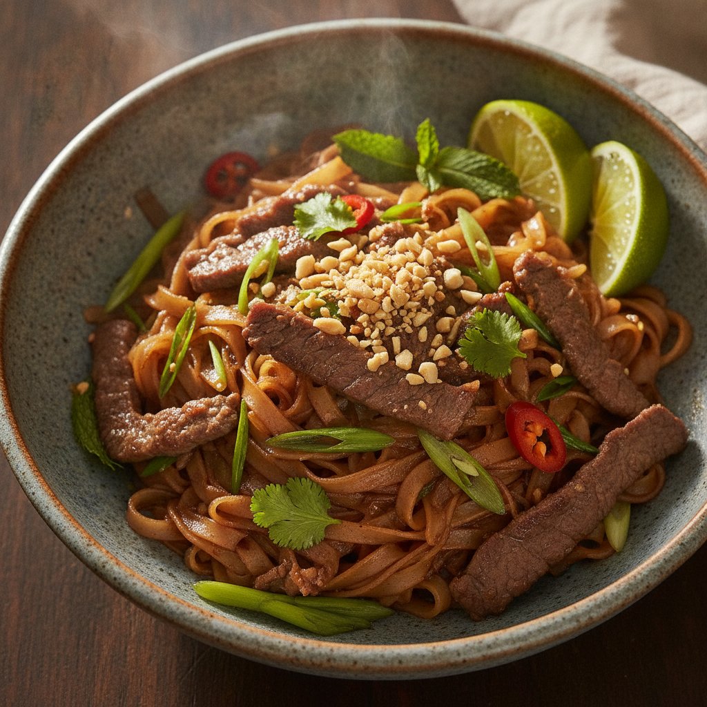 Stir Fried Beef With Rice Noodles (Gluten-Free)