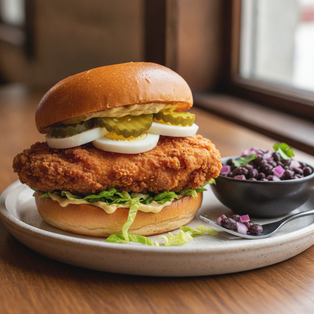 Fried Chicken Sandwich (High-Protein)