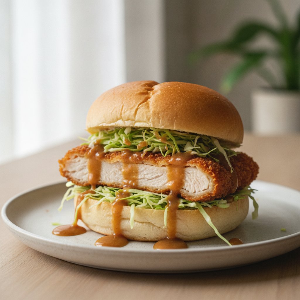 Japanese Fried Chicken Sandwich (Low-Calorie)