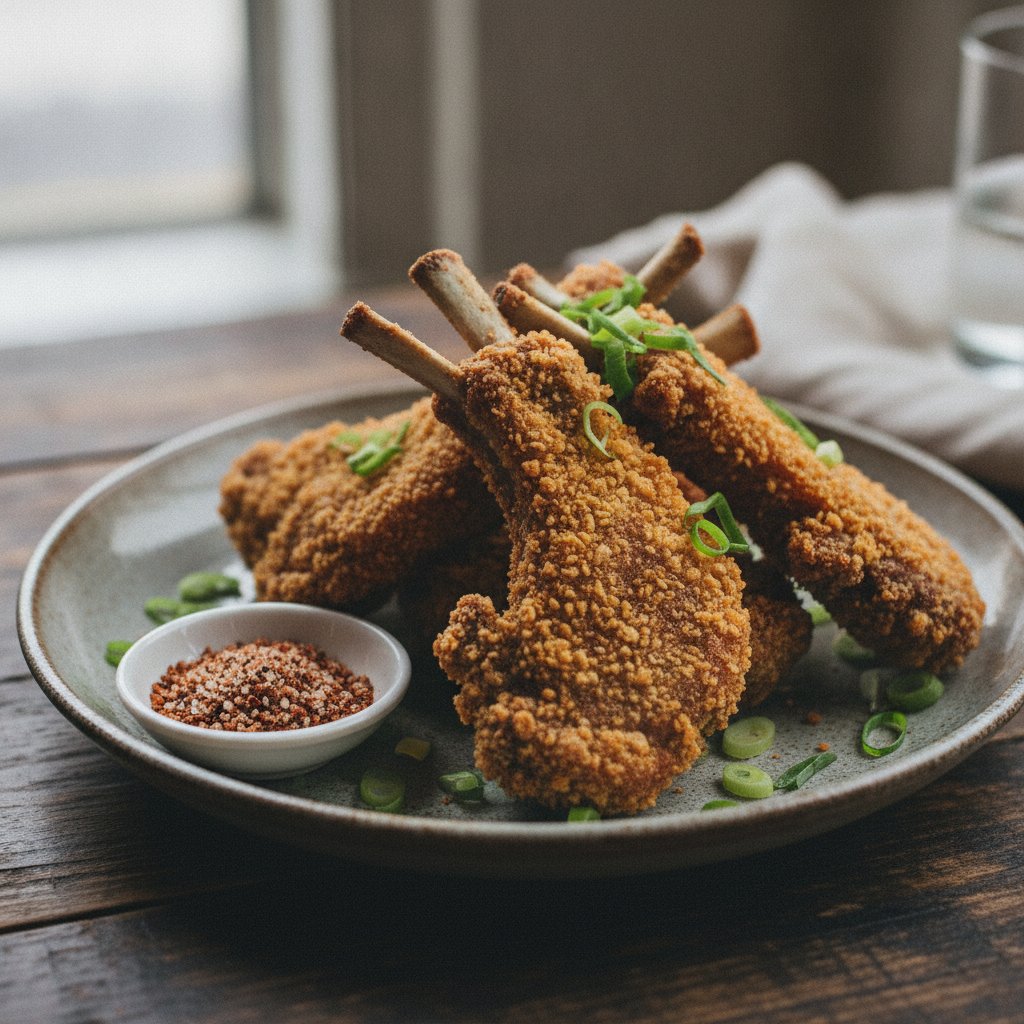 Crispy Fried Lamb Ribs