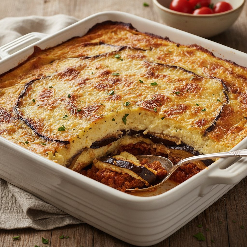 Layered Eggplant and Meat Bake (Keto)