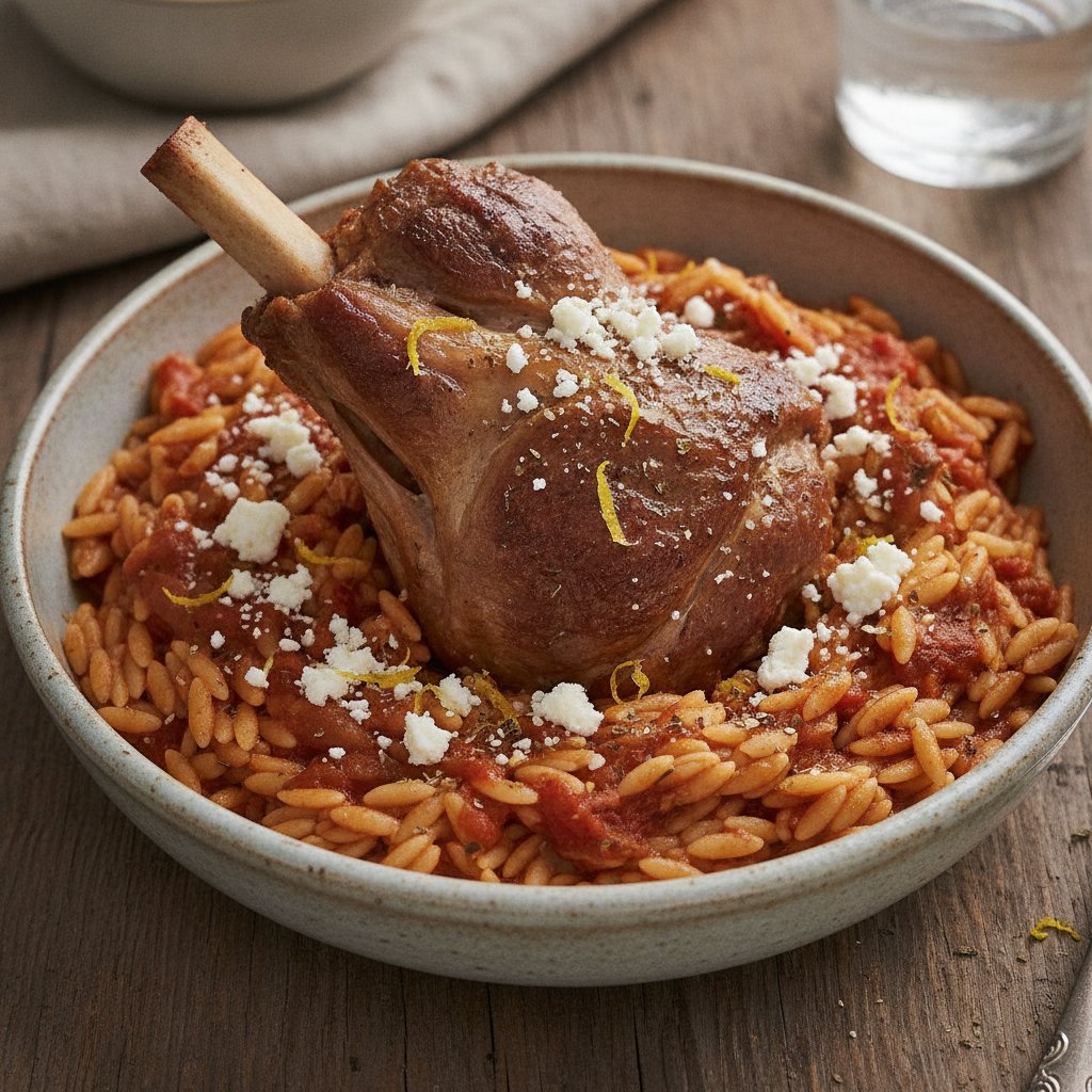 Baked Lamb with Orzo Pasta (Gluten-Free)