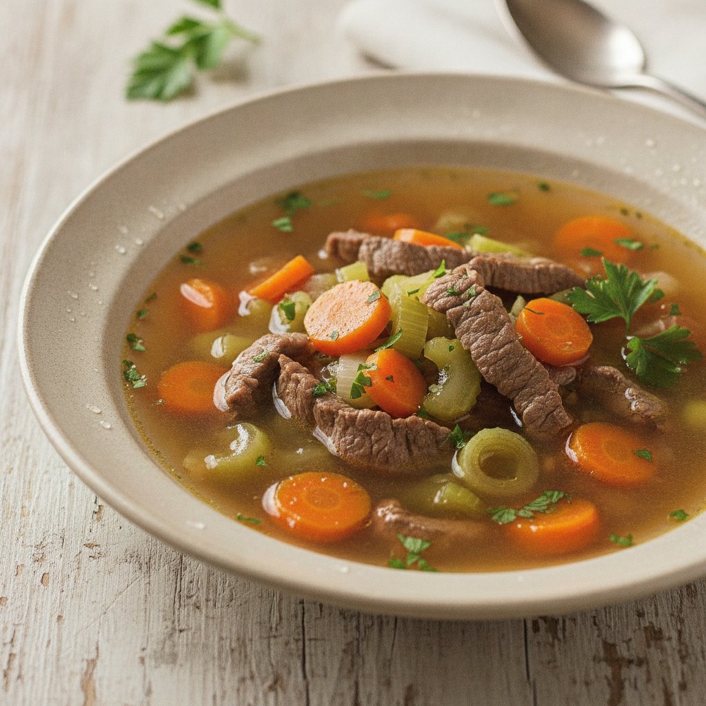 Beef and Vegetable Broth (Low-Calorie)