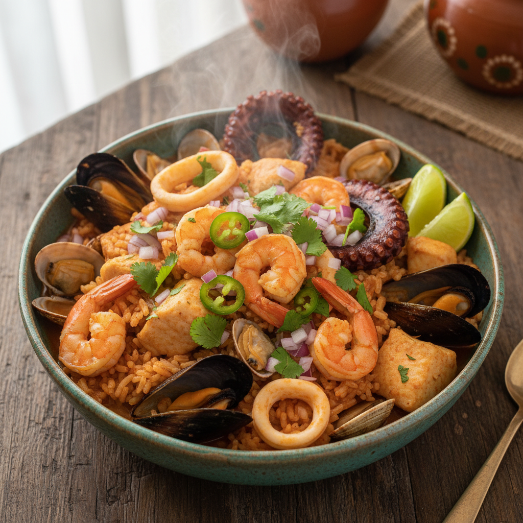 Arroz a la Tumbada de Mariscos