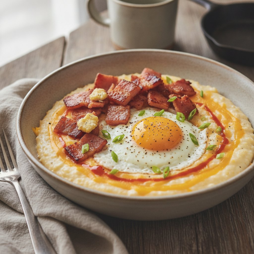 Ham and Cheese Grits Bowl