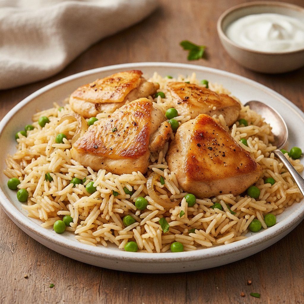 Chicken Rice with Peas