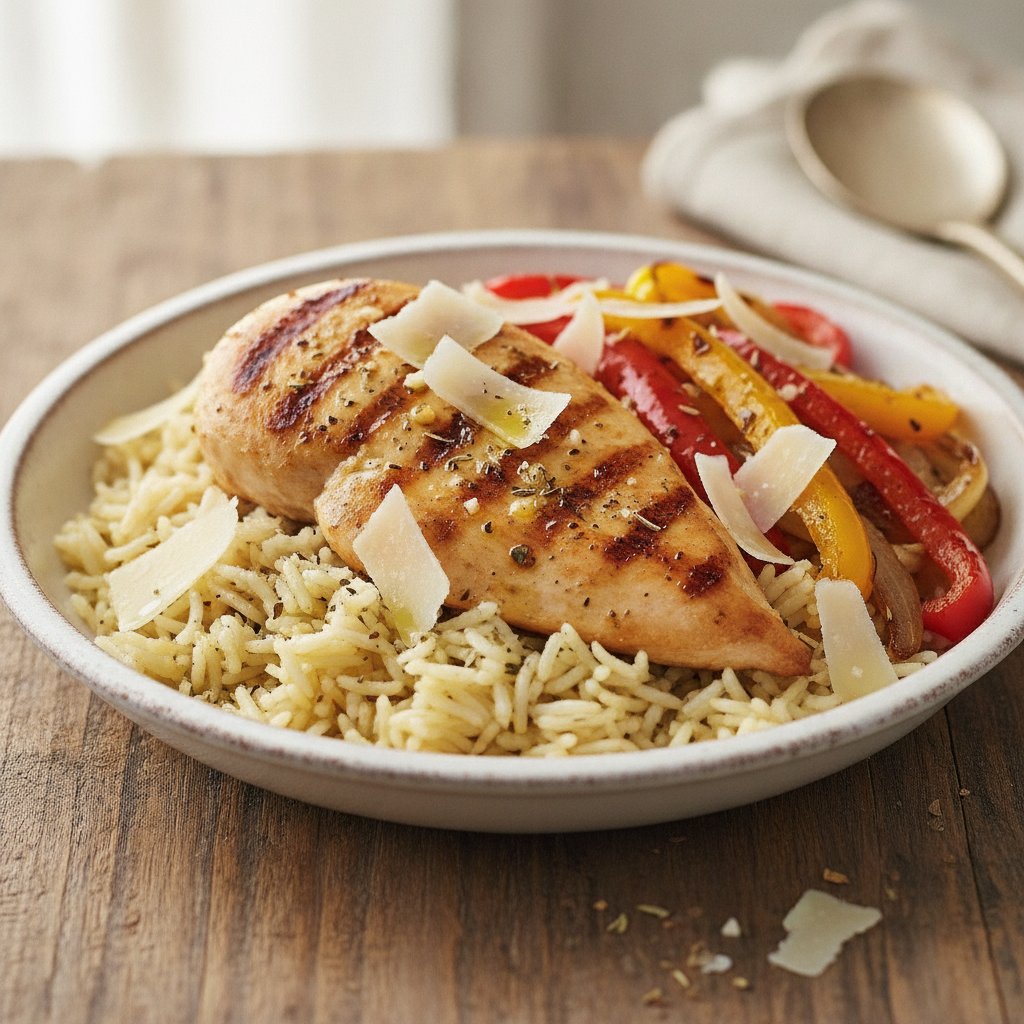 Chicken and Rice Bowl with Peppers
