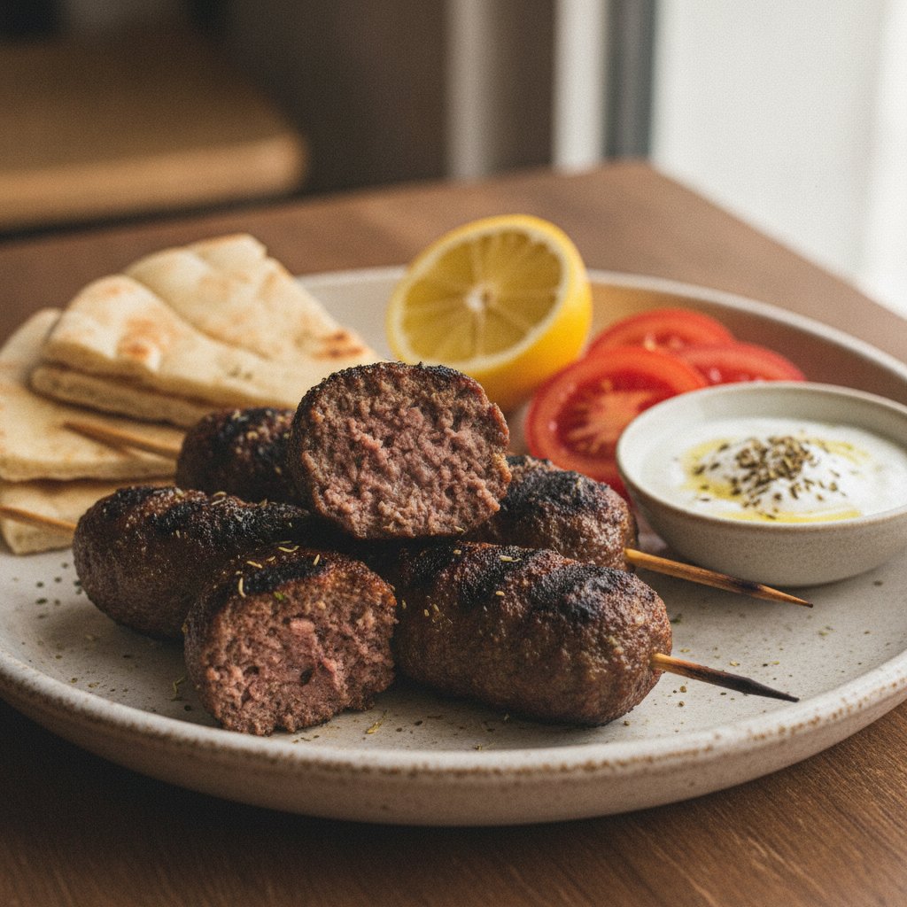 Grilled Beef Meatball Skewers
