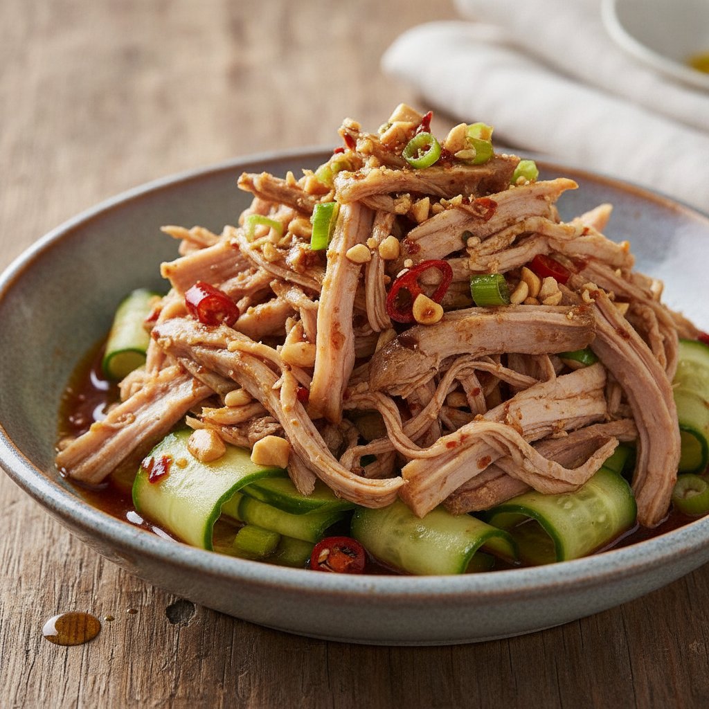 Cold Shredded Pork with Garlic Sauce