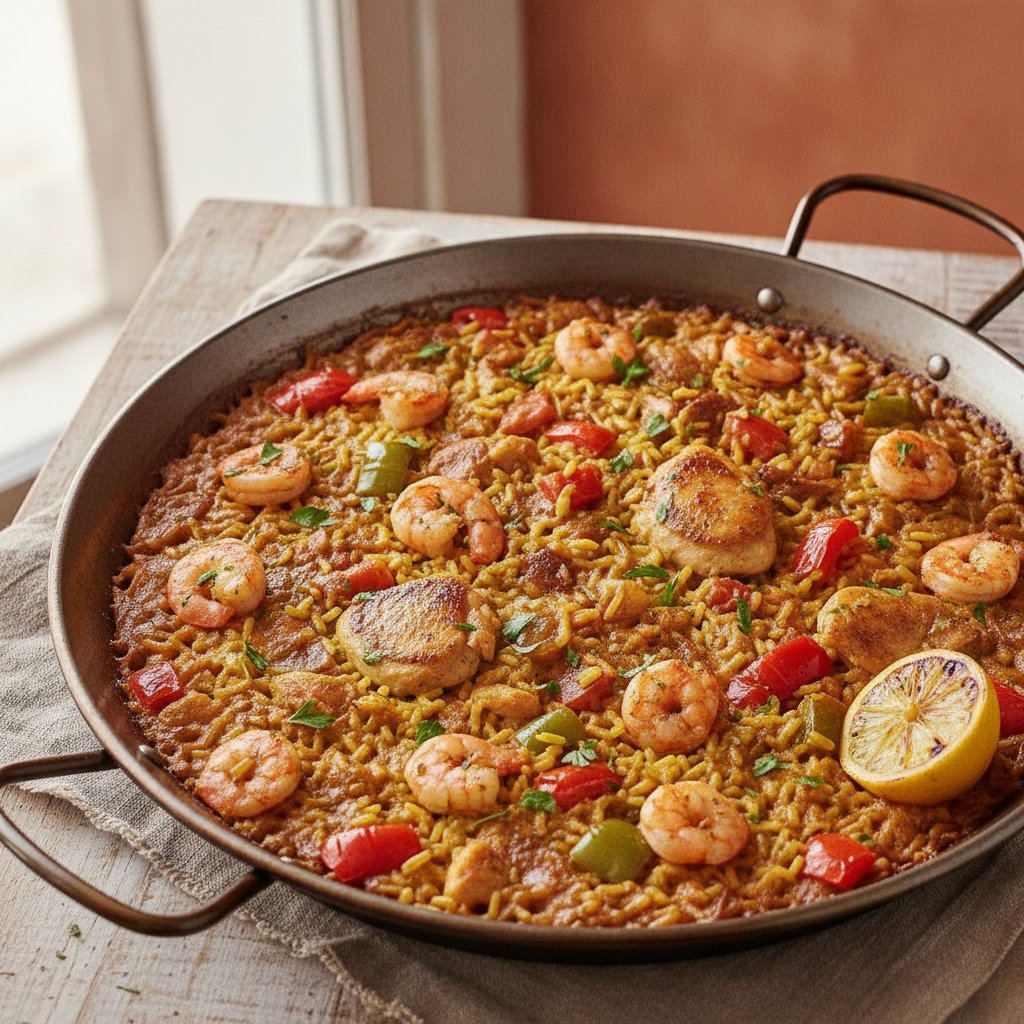Seafood and Chicken Saffron Rice