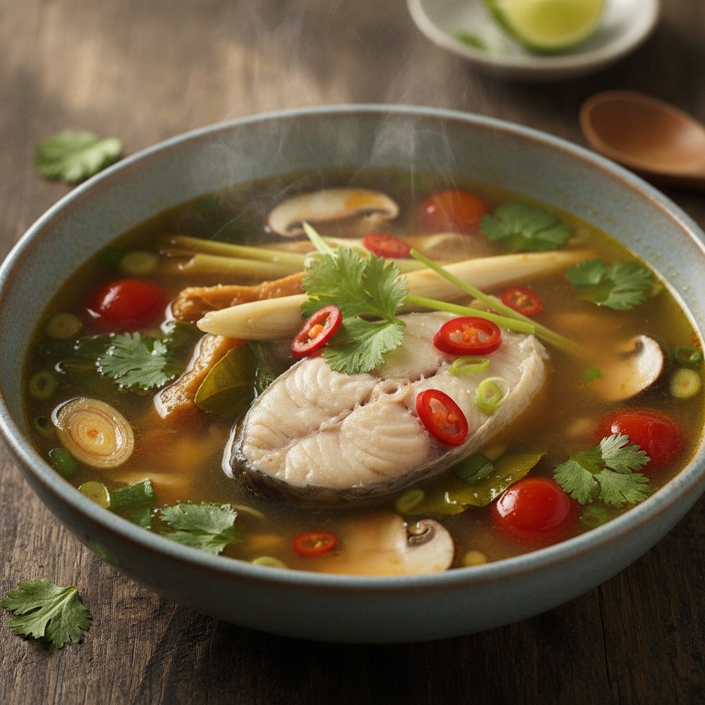 Sour Herb Soup With Catfish