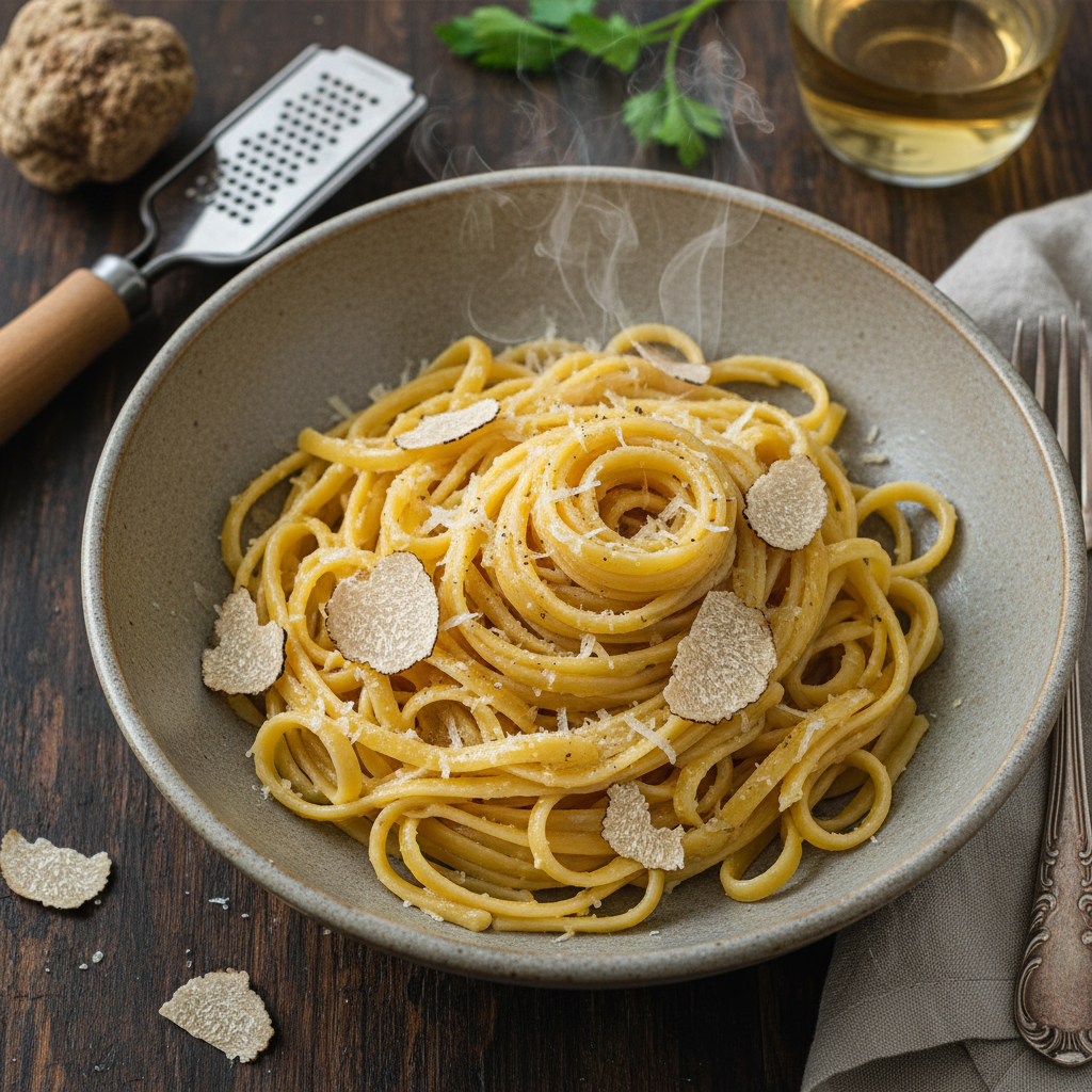 Truffle Butter Fettuccine — Fettuccine al Burro e Tartufo Bianco Umbra