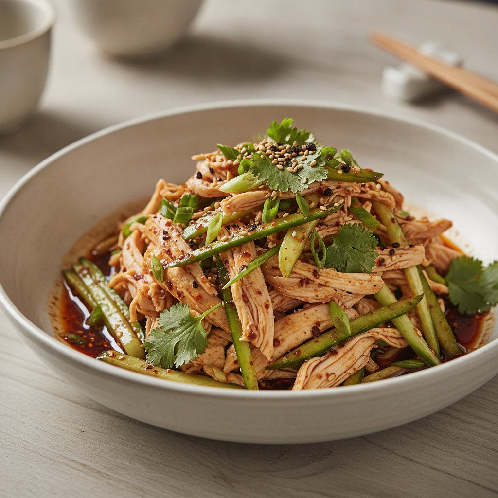 Spicy Numbing Chicken Salad (Low-Calorie)