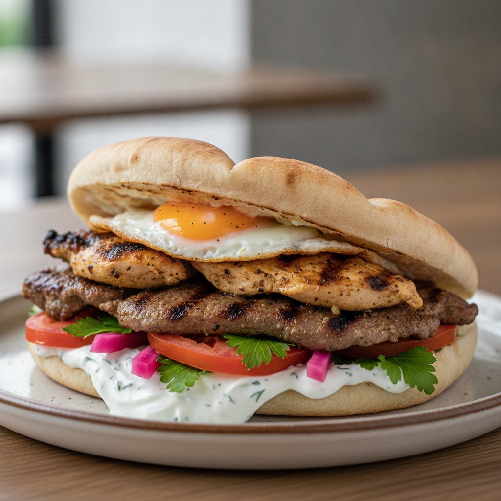 Grilled Meat Sandwich (High-Protein)