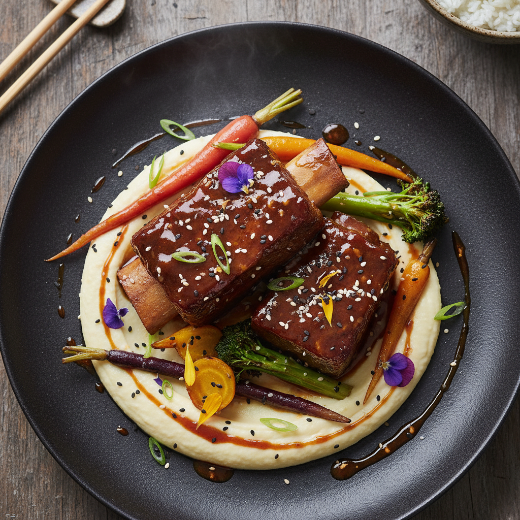 Miso Caramel Braised Short Rib