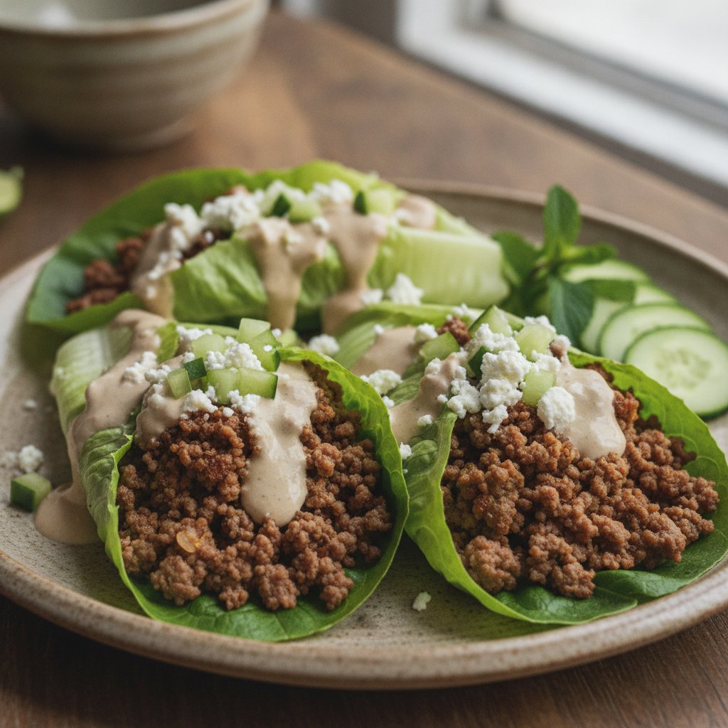 Spiced Ground Meat Wrap (Keto)