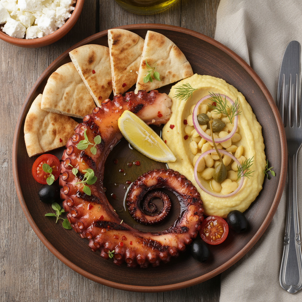 Grilled Octopus with Fava