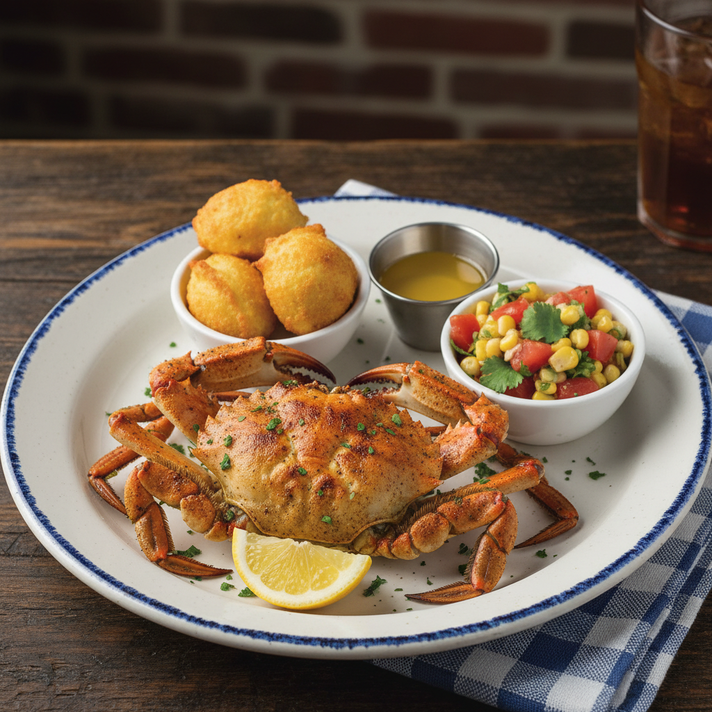 Maryland Grilled Soft Shell Crab Plate