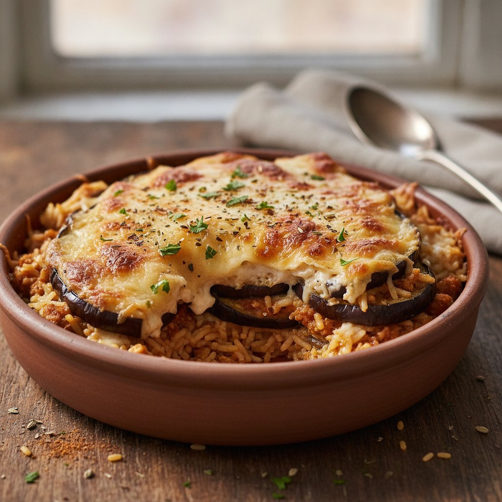 Layered Eggplant and Rice Bake (Gluten-Free)