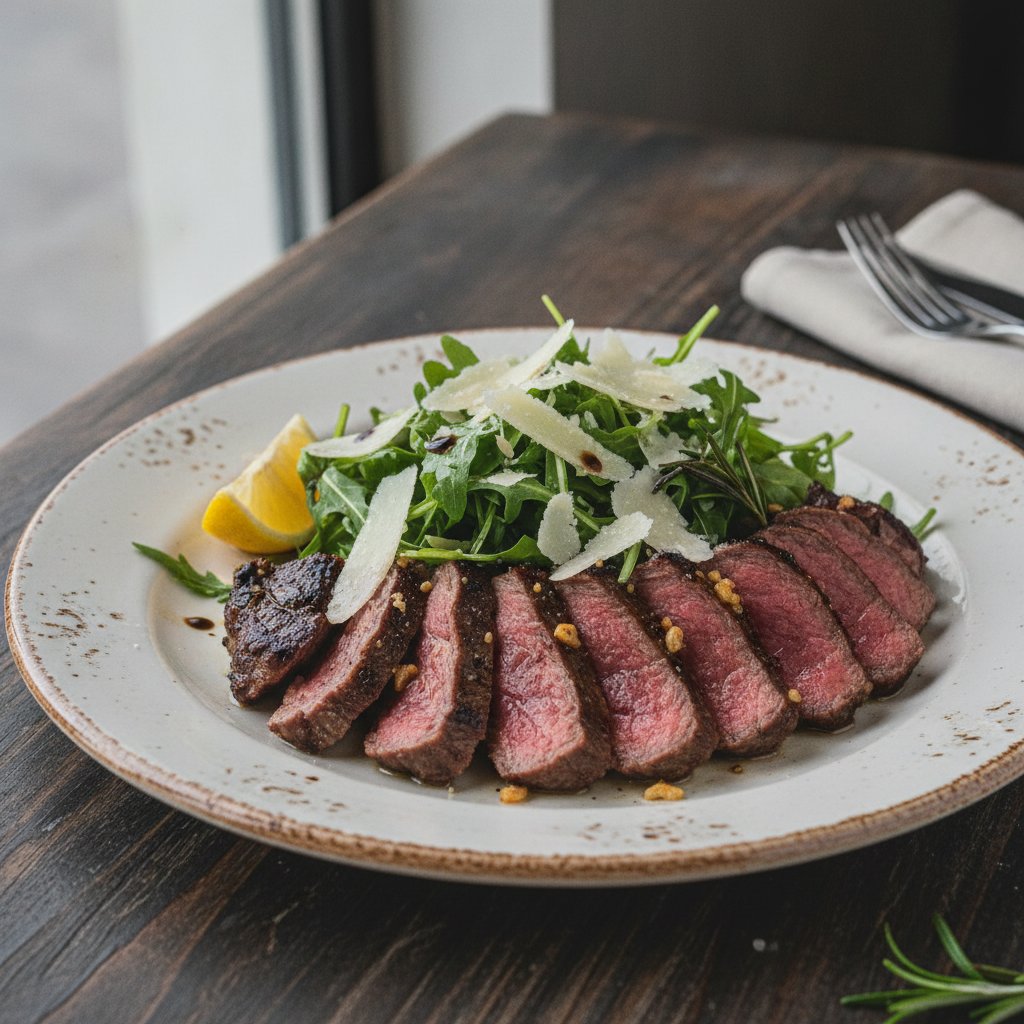Sliced Beef Steak with Arugula (Keto)