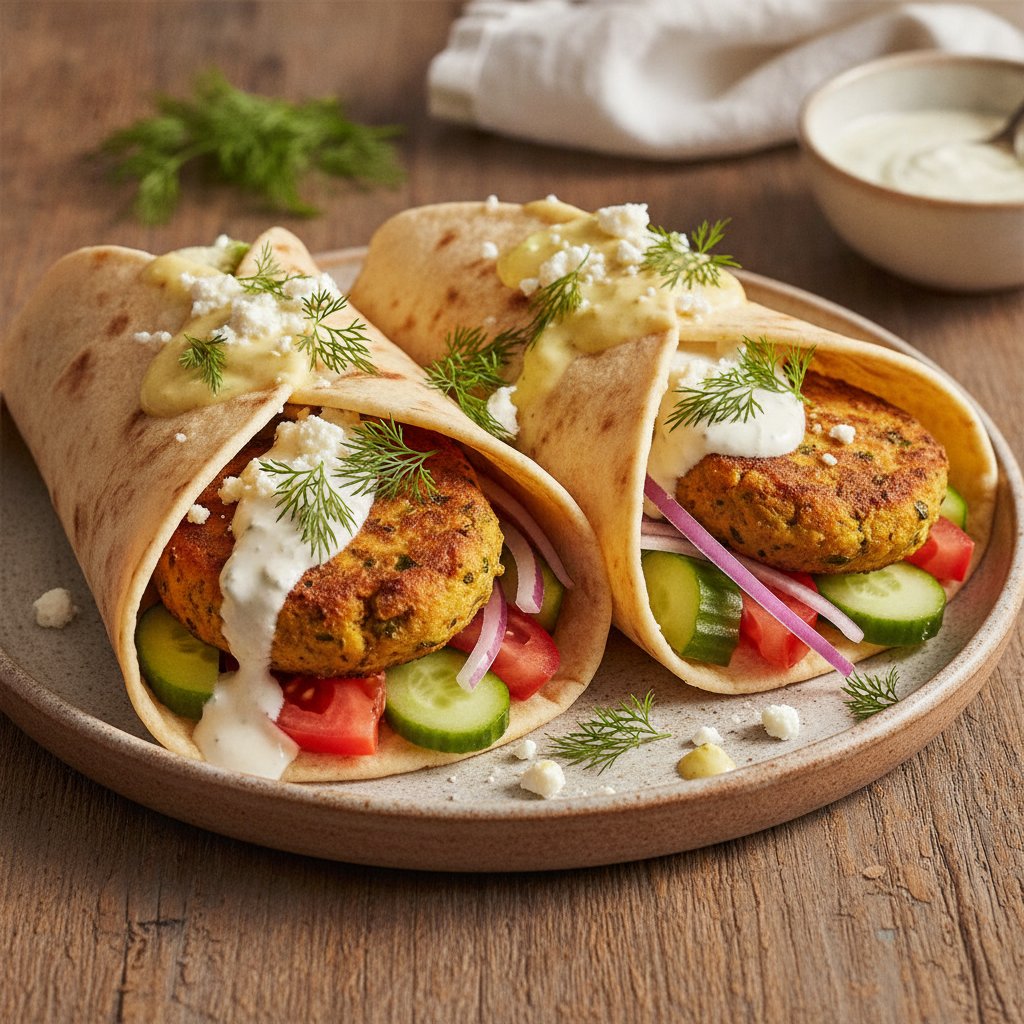 Chickpea Patty Wrap