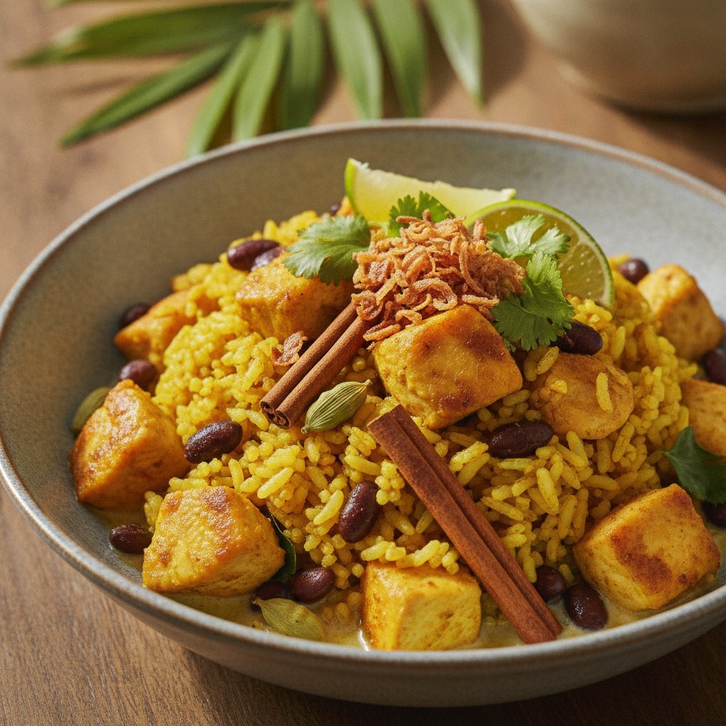 Southern Thai Yellow Rice With Chicken (High-Protein)
