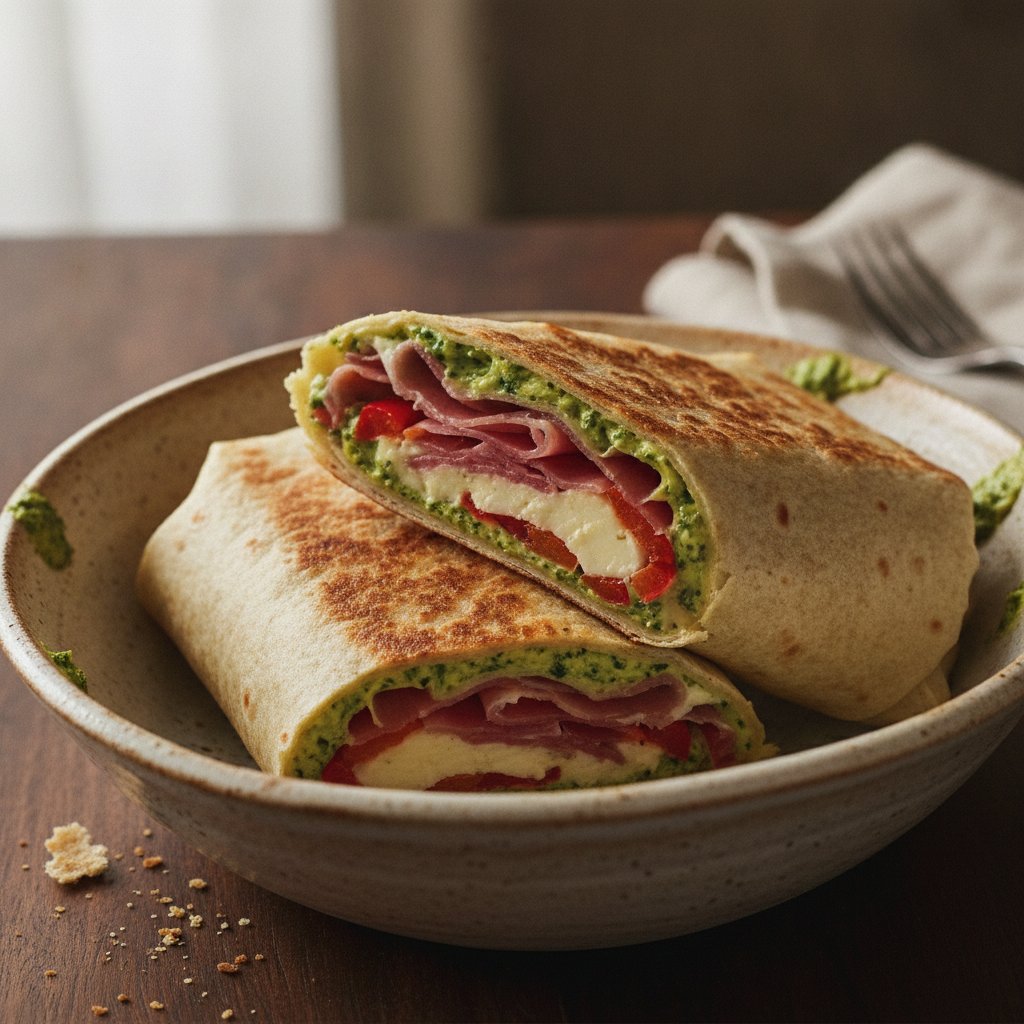 Cured Ham and Cheese Wrap (No-Chop)