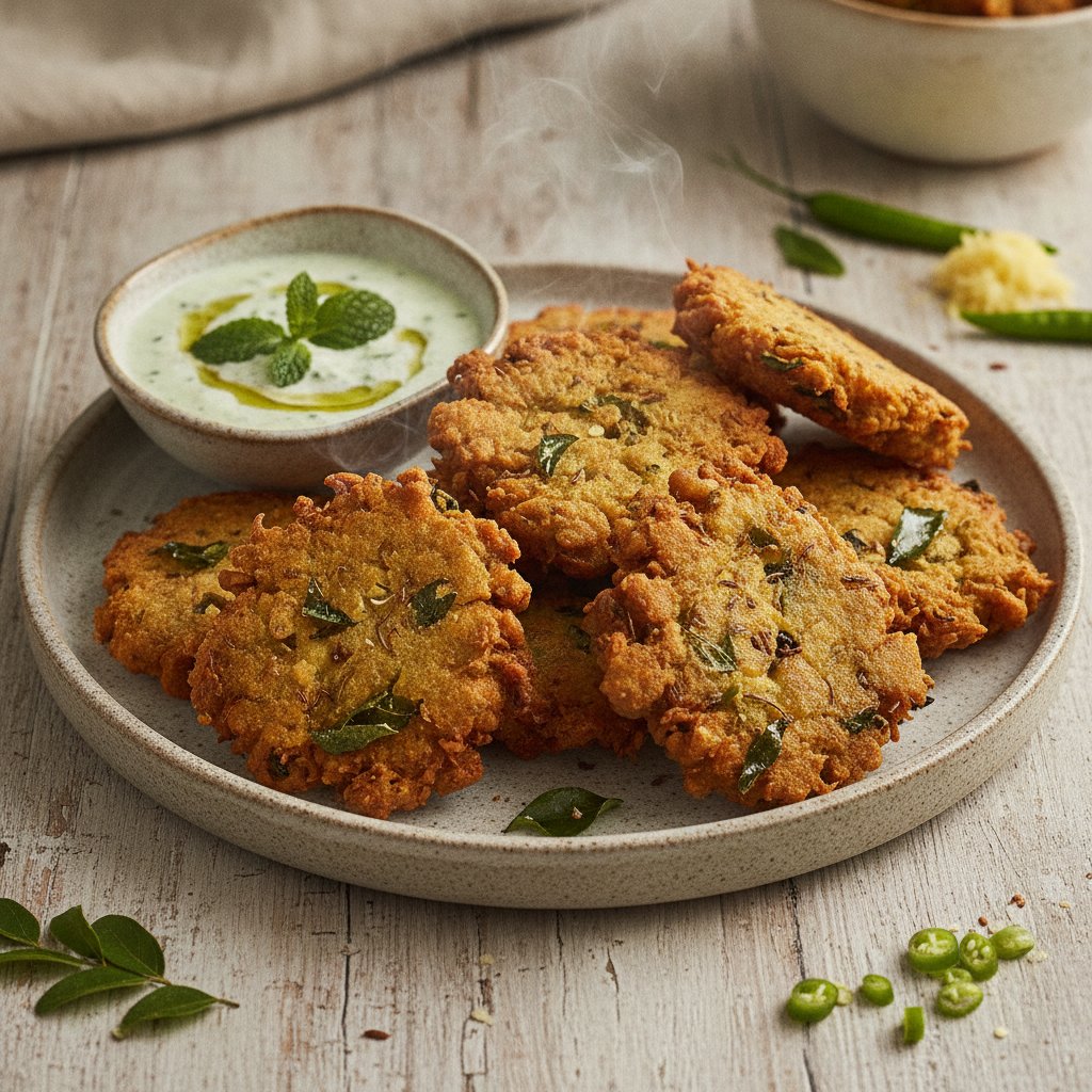 Crispy Fried Lentil Fritters (Gluten-Free)