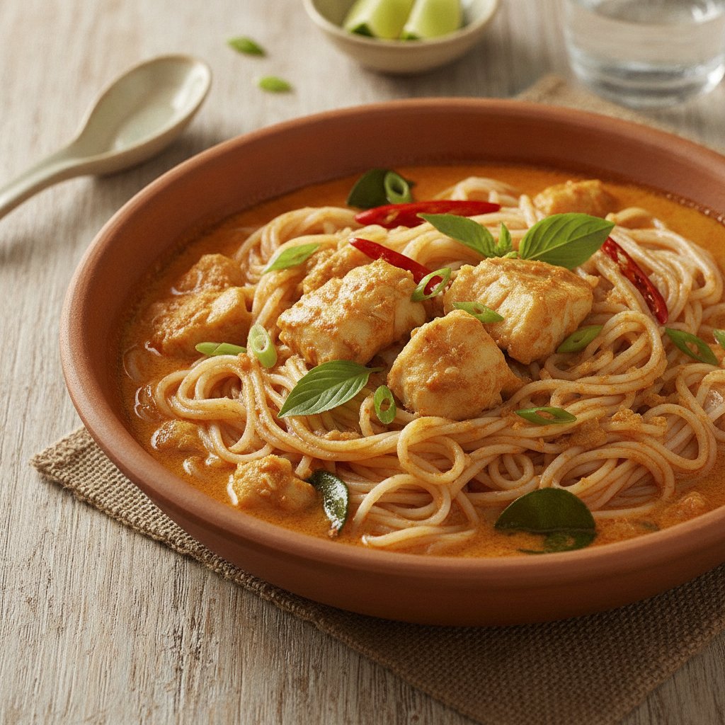 Rice Noodles With Fish Curry Sauce