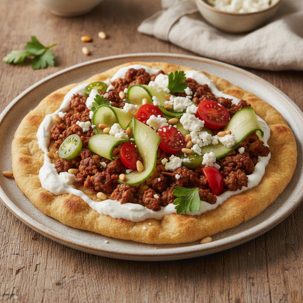 Spiced Lamb Flatbread (Keto)