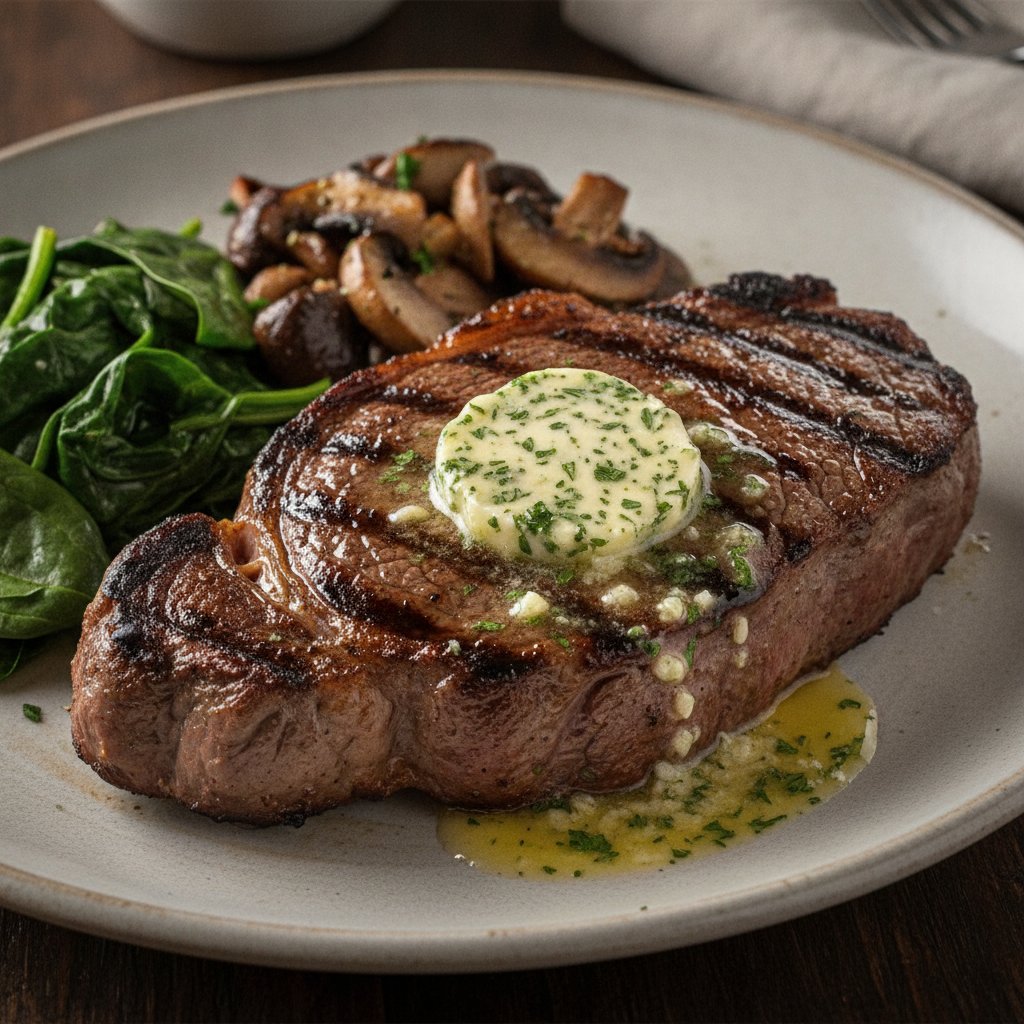 Grilled Steak with Herb Butter (Keto)