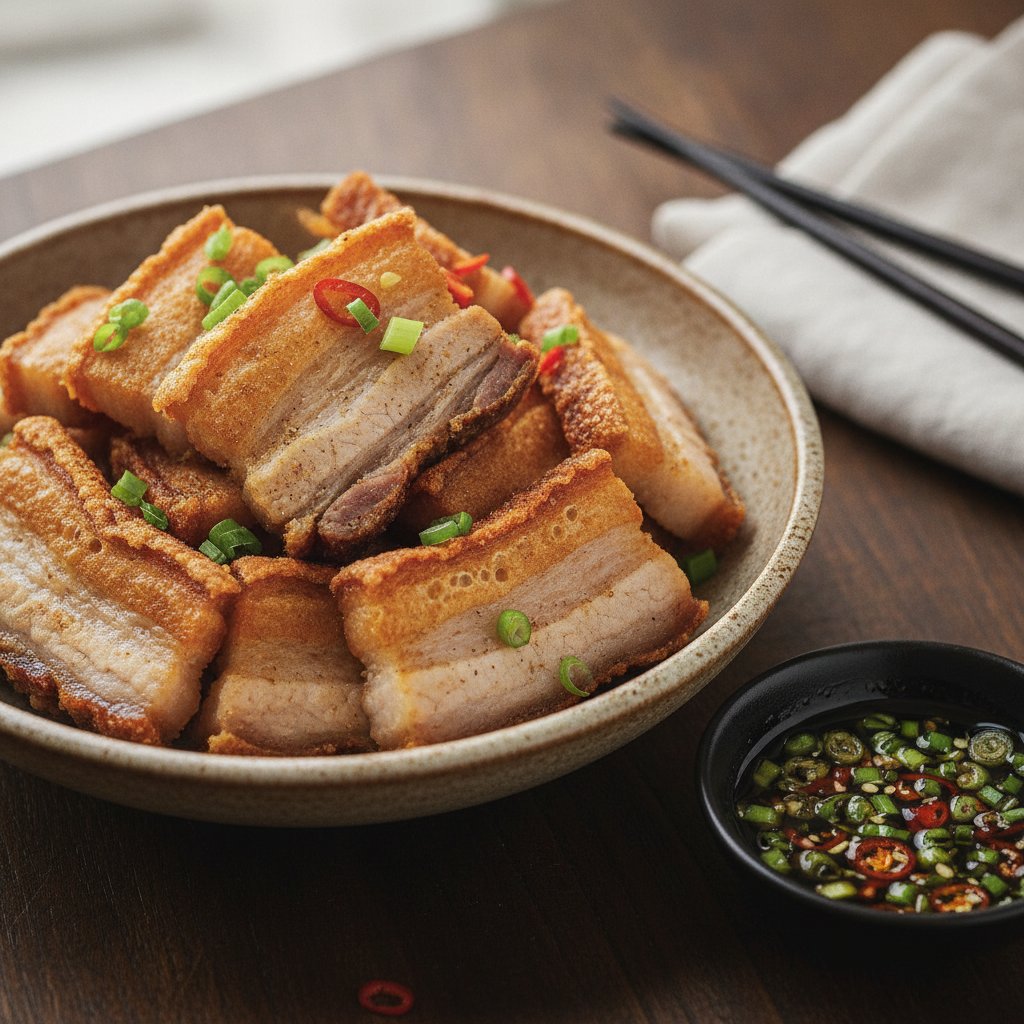 Crispy Fried Pork Belly Slices
