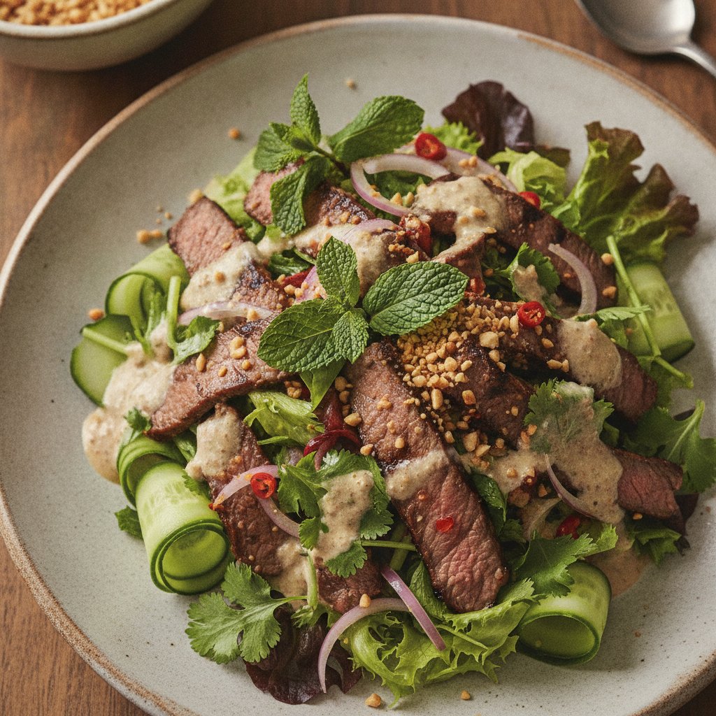 Thai Grilled Beef Salad Slices (Keto)