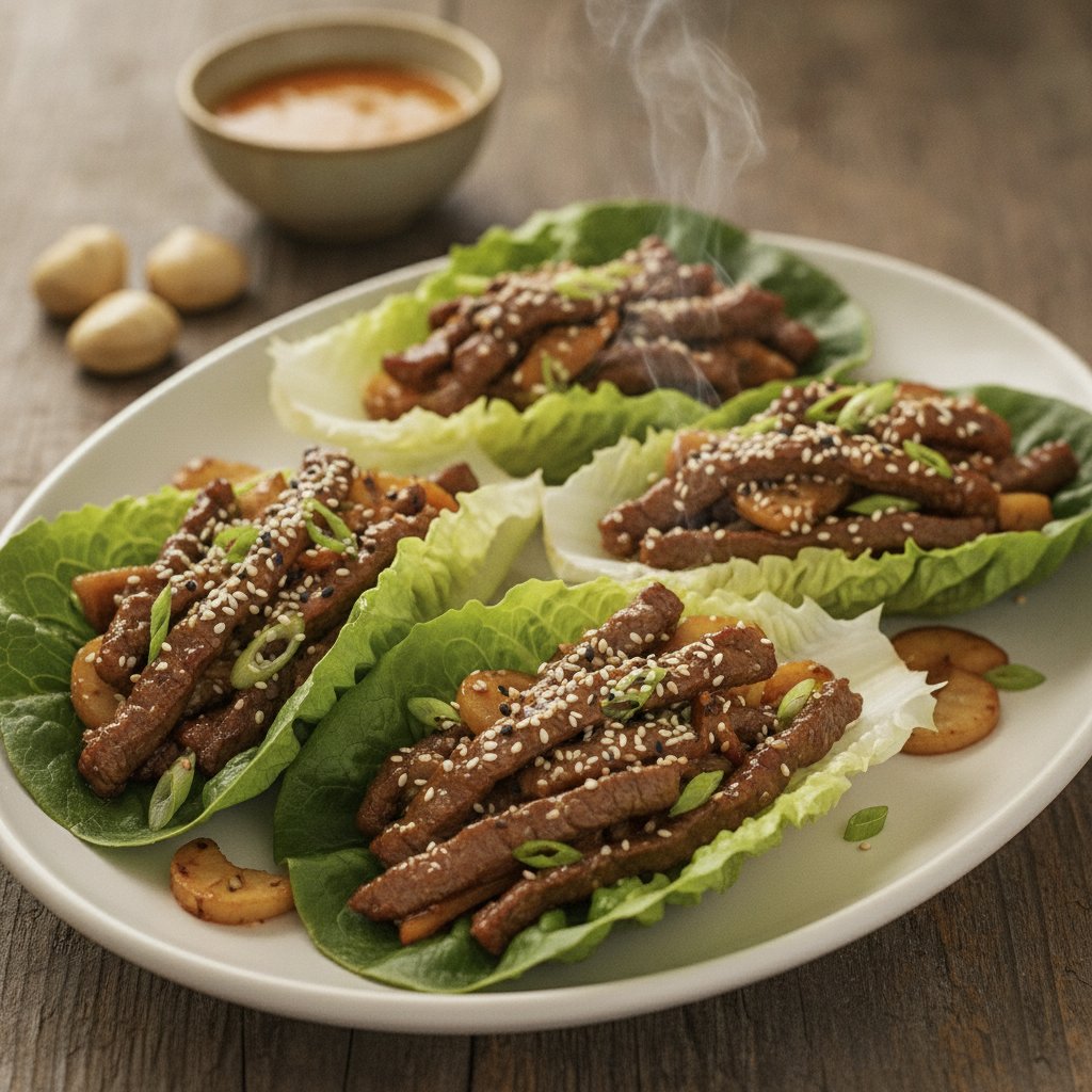 Sizzling Beef Lettuce Wrap